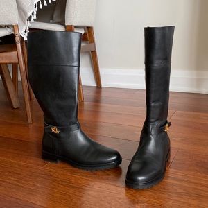 Black leather boots - Ralph Lauren